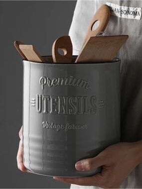 Dowan Premium Utensils Ceramic Crock - Gray